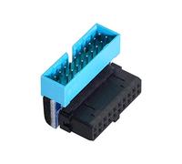 Cablecc USB 3.0 20pin Male to Female Extension Adapter Up Angled 90 Degree for Motherboard Mainboard cablecc