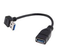 cablecc USB 3.0 Type-A Male to USB 3.0 Type-A Female Extension Cable Down Angled