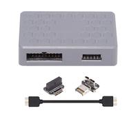 cablecc USB 3.1 Front Type-E or 19/20Pin Header or Micro-USB3.0 Splitter HUB 5Gbps to USB 3.0 19/20Pin and Type-E Socket Dual Ports Female PCBA Type Adapter