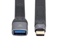 Cablecc USB 3.1 Type C Male Host to USB3.0 Type A Female OTG Flat Slim FPC Data Cable for Laptop & Phone