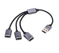 cablecc USB A Male to 3-Port USB 2.0 Female Hub Adapter Bus Powered for Laptop and Desktop Connect Mouse Keyboard Flash Drive