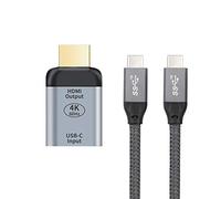 cablecc - USB-C 10Gbps 100W Female to HDMI HDTV Port Adapter with 4K 60Hz 1080P Resolution for Tablet, Phone and Laptop
