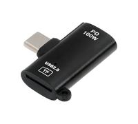 cablecc USB-C Type-C Host to TF Micro-SD T-Flash Card Reader OTG & 100W 480Mbps PD Power Adapter for Laptop Tablet Phone