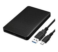 Cablecc USB-C Type-C to 2.5 Inch SATA SSD HDD External Hard Disk Enclosure for Laptop & PC