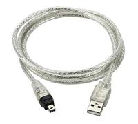 cablecc USB Male to Firewire IEEE 1394 4 Pin Male iLink Adapter Cord Cable for Sony DCR-TRV75E DV