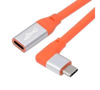 cablecc USB4 20Gbps Male to Female Ultra Soft High Flex Cable Left Right Angled Supports 100W Charging & 8K Display TB3/TB4 Compatible 30CM