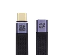 cablecc USB4 40Gbps Extension Straight Cable Male to Female Slim Flat with 240W Power and 8K@60Hz Video 13cm