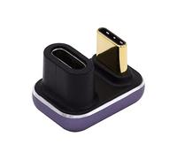 Cablecc USB4 Type C 240W Power 40Gbps Data 8K Video Adapter Male to Female Opposite U Shape Back Angled for NS Phone Laptop