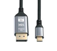 cablecc USB5.0 Type C USB-C 16K 8K USB4 Source to DisplayPort DP Displays Male HDTV Cable for Laptop Monitor 2.0m