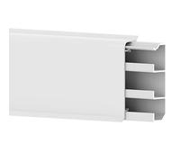 Cablecoach 6 m PVC Skirting Board with Integrated Cable Duct White Height 70 mm (Pack of 4)