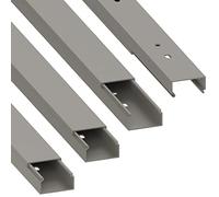 Habengut | cable duct (with mounting holes in the floor) 15x30 mm, made of PVC, length 4 m (4 x 1 m), grey