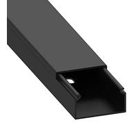 Cablecoach Habengut cable duct (with mounting holes in the base) 15x30 mm made of PVC, colour: black, length 1 m