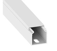 Cablecoach L2525WS1 Cable Tidy with holes in the base 25 x 25 mm, PVC, Length: 1 m, White