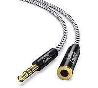 CableCreation [2-Pack] 3.5mm Headphone Extension Cable 1.8M, 6 Feet 3.5mm Male to Female Stereo Audio Extension Cable with Gold Plated Connector,Black and White