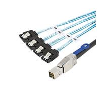 CableCreation 3.3FT Mini SAS to SATA Cable, SFF-8644 to 4 Port SATA, Hard Drive Server Data Transfer