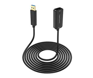 CableCreation Active USB 3.0 Extension Cable 16.5 Feet, Type A Male to Female Extension Cord Compatible with Oculus Quest 2, Oculus Rift, USB Keyboard, Printer, Hard Drive, Black 5 Meters
