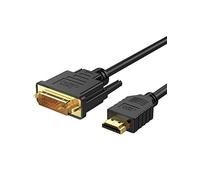 CableCreation DVI to HDMI Cable 2M Bidirectional HDMI Male to DVI Male (24+1) HDMI DVI Adapter for Raspberry Pi, Roku, Xbox One, Laptop, Blue-Ray. Support 1080P, 3D
