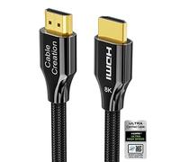 CableCreation HDMI 2.1 Cable 8K 3 Metres, HDMI 8K Ultra HD High Speed Cable with 48 Gbps, 60 Hz, HDCP 2,2,4:4:4, eARC, Compatible with PS5/PS4, Xbox One/X, QLED TV, Roku TV etc. 10 ft