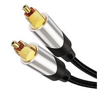 CableCreation Optical Audio Cable 7.6M/25FT, Toslink Male SPDIF Cable with Nylon Braided Fiber Optic Cord for Home Theater, Sound Bar, TV, PS4, Xbox, VD/CD & More.Black & Sliver