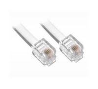 CABLEDUP 10m ADSL Cable - Premium Quality, Gold Plated Contact Pins, High Speed Internet Broadband, Router or Modem to RJ11 Phone Socket or Microfilter, White