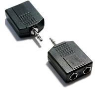 Cablefinder 3.5mm to 2 x 6.35mm 1/4" Stereo Female Socket Splitter Adapter