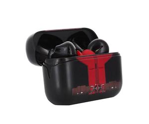 Cableguys Buds Marvel Deadpool Wireless Bluetooth EarBuds - In Ear Headphones with Mic, 28+ Hours Playtime, Active Noise Cancelling EarBuds with IPX4 Rating & Wireless Charging Earphones Case