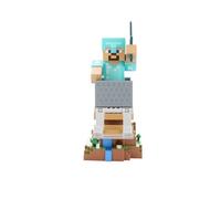 Cableguys Minecraft Steve in Diamond Armour Controller Holder & Phone Stand - Gaming Accessories for Room and Desk Setup, Holder Compatible with Xbox, PlayStation & Most Standard Game Controllers