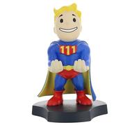 Cableguys Minis Fallout Toughness Vault Boy Phone Stand & Earbuds Holder - Novelty Phone Stand for Desk and Bedside, In Ear Headphone Holder for Smartphone & Small Devices, Desk Decor Accessories