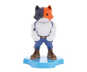 Cableguys Minis Fortnite Meowscles Phone Stand & Earbuds Holder - Novelty Phone Stand for Desk and Bedside, In Ear Headphone Holder for Smartphone & Small Devices, Desk Decor and Accessories