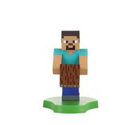 Cableguys Minis Minecraft Steve Phone Stand & Earbuds Holder - Novelty Phone Stand for Desk and Bedside, In Ear Headphone Holder for Smartphone & Small Devices, Desk Decor and Mobile Accessories