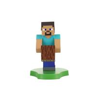 Cableguys Minis Minecraft Steve Phone Stand & Earbuds Holder - Novelty Phone Stand for Desk and Bedside, In Ear Headphone Holder for Smartphone & Small Devices, Desk Decor and Mobile Accessories