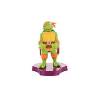 Cableguys Minis Teenage Mutant Ninja Turtles Michaelangelo Phone Stand & Earbuds Holder - Novelty Phone Stand for Desk and Bedside, In Ear Headphone Holder for Smartphone, Small Devices & Desk Decor