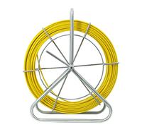 CABLELAYING 6MM 350FT Fiberglass Fish Tape Reel Wire Cable Running Rod Duct Rodder Fish Tape Cable Pulling Rod with Continuous
