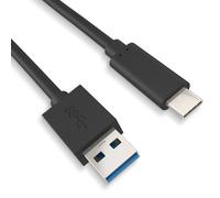 Cablelera USB3.2 Gen2x1 A to C Cable, USB C Cable, USB-A to USB-C, 10Gbps High Speed Data Transfer, USB Charging Cable. Black, 2 Meters