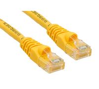 Cablelera ZPK124S01-10 Cat6 Ethernet Cable UTP rated 550 MHz with snagless molded boots, Yellow color, 1', 10 Pieces per pack
