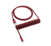 CableMod Classic Coiled Keyboard Cable USB A to USB Type C 150cm - Republic Red