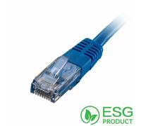 Cablenet 0.3m Cat5e RJ45 Blue U/UTP PVC 24AWG Flush Moulded Booted Pat