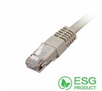 Cablenet 0.3m Cat5e RJ45 Grey U/UTP PVC 24AWG Flush Moulded Booted Pat