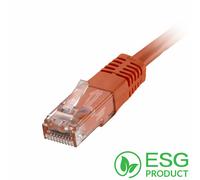Cablenet 0.3m Cat5e RJ45 Orange U/UTP PVC 24AWG Flush Moulded Booted P