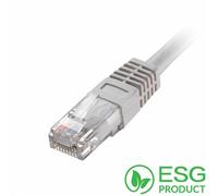 Cablenet 0.3m Cat5e RJ45 White U/UTP PVC 24AWG Flush Moulded Booted Pa