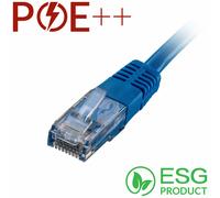 Cablenet 0.3m Cat6 RJ45 Blue U/UTP PVC 24AWG Flush Moulded Booted Patc