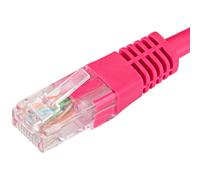 Cablenet 0.3m Cat6 RJ45 Pink U/UTP PVC 24AWG Flush Moulded Booted Patc
