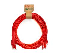 Cablenet 0.3m Cat6 RJ45 Red U/UTP PVC 24AWG Flush Moulded Booted Patch Lead (PK10)