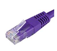 Cablenet 0.3m Cat6 RJ45 Violet U/UTP PVC 24AWG Flush Moulded Booted Pa