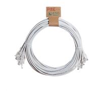 Cablenet 0.3m Cat6 RJ45 White U/UTP PVC 24AWG Flush Moulded Booted Patch Lead (PK10)