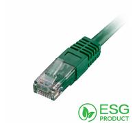 Cablenet 0.5m Cat5e RJ45 Green U/UTP PVC 24AWG Flush Moulded Booted Pa