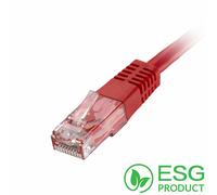 Cablenet 0.5m Cat5e RJ45 Red U/UTP PVC 24AWG Flush Moulded Booted Patc