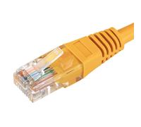 Cablenet 0.5m Cat5e RJ45 Yellow U/UTP PVC 24AWG Flush Moulded Booted P