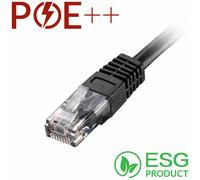 Cablenet 0.5m Cat6 RJ45 Black U/UTP PVC 24AWG Flush Moulded Booted Pat