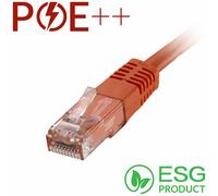 Cablenet 0.5m Cat6 RJ45 Orange U/UTP PVC 24AWG Flush Moulded Booted Pa